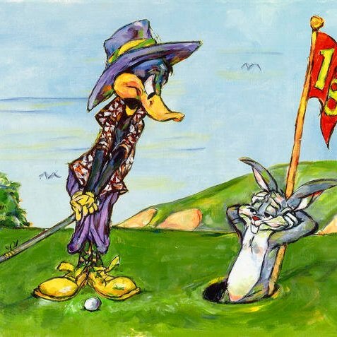 Bugs Bunny and Daffy Duck Golf - Hare Hazard @ Chuck Jones Gallery